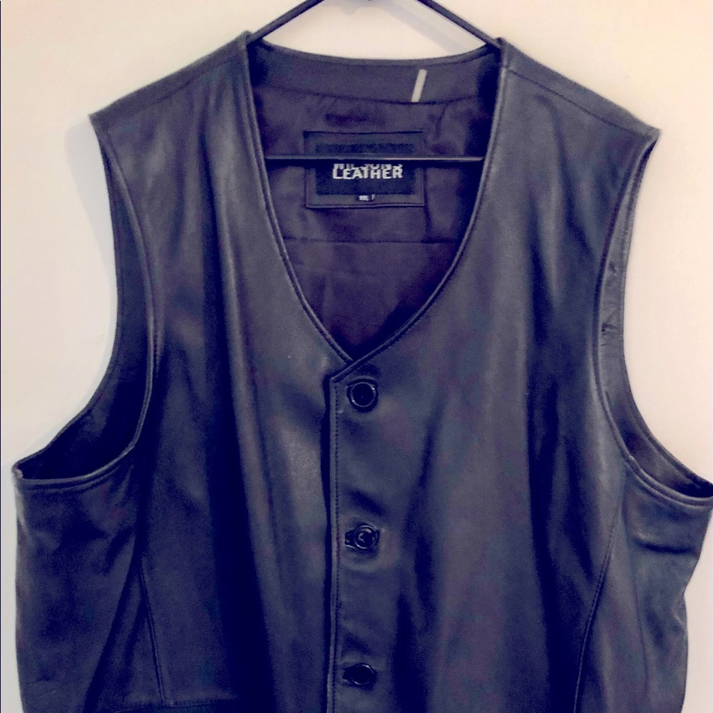 Black Wilson leather vest XXL
